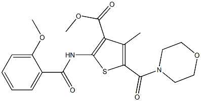 methyl 4-methyl-2-({[2-(methyloxy)phenyl]carbonyl}amino)-5-(morpholin-4-ylcarbonyl)thiophene-3-carboxylate Struktur