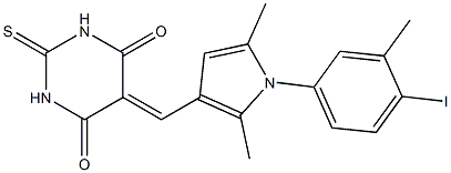 5-{[1-(4-iodo-3-methylphenyl)-2,5-dimethyl-1H-pyrrol-3-yl]methylene}-2-thioxodihydro-4,6(1H,5H)-pyrimidinedione Struktur