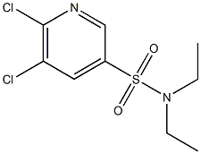 5,6-dichloro-N,N-diethyl-3-pyridinesulfonamide Struktur