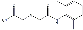 2-[(2-amino-2-oxoethyl)sulfanyl]-N-(2,6-dimethylphenyl)acetamide Struktur