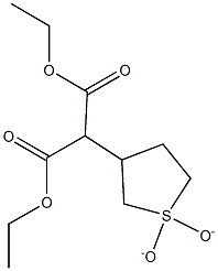 diethyl 2-(1,1-dioxidotetrahydro-3-thienyl)malonate Struktur