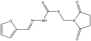 (2,5-dioxo-1-pyrrolidinyl)methyl 2-(2-furylmethylene)hydrazinecarbodithioate Struktur