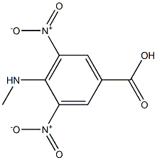 3,5-bisnitro-4-(methylamino)benzoic acid Struktur