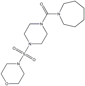 1-{[4-(4-morpholinylsulfonyl)-1-piperazinyl]carbonyl}azepane Struktur