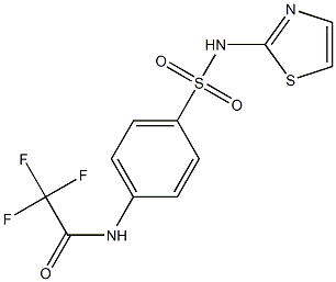 2,2,2-trifluoro-N-{4-[(1,3-thiazol-2-ylamino)sulfonyl]phenyl}acetamide Struktur