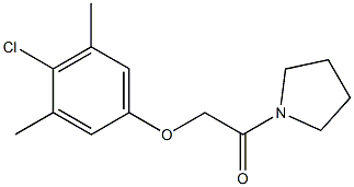 1-[(4-chloro-3,5-dimethylphenoxy)acetyl]pyrrolidine Struktur