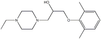 1-(2,6-dimethylphenoxy)-3-(4-ethyl-1-piperazinyl)-2-propanol Struktur