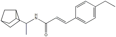 N-(1-bicyclo[2.2.1]hept-2-ylethyl)-3-(4-ethylphenyl)acrylamide Struktur