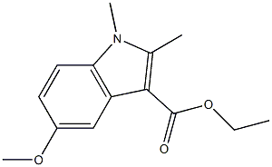 ethyl 5-methoxy-1,2-dimethyl-1H-indole-3-carboxylate Struktur