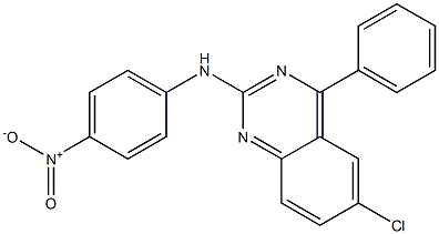 6-chloro-2-{4-nitroanilino}-4-phenylquinazoline Struktur