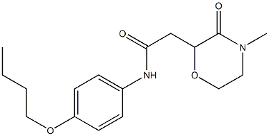 N-(4-butoxyphenyl)-2-(4-methyl-3-oxomorpholin-2-yl)acetamide Struktur