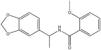 N-[1-(1,3-benzodioxol-5-yl)ethyl]-2-methoxybenzamide Struktur