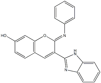 3-(1H-benzimidazol-2-yl)-2-(phenylimino)-2H-chromen-7-ol Struktur