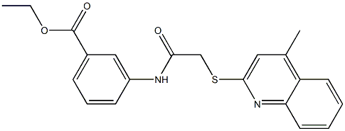 ethyl 3-({[(4-methylquinolin-2-yl)sulfanyl]acetyl}amino)benzoate Struktur