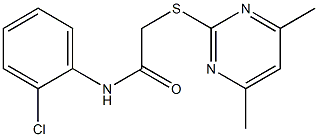 N-(2-chlorophenyl)-2-[(4,6-dimethyl-2-pyrimidinyl)sulfanyl]acetamide Struktur