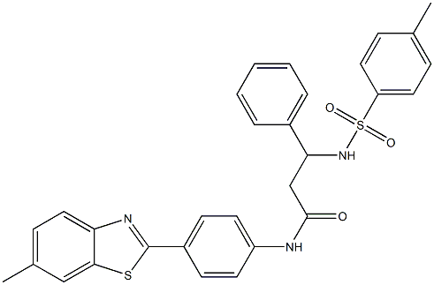 N-[4-(6-methyl-1,3-benzothiazol-2-yl)phenyl]-3-{[(4-methylphenyl)sulfonyl]amino}-3-phenylpropanamide Struktur