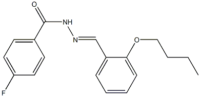 N'-(2-butoxybenzylidene)-4-fluorobenzohydrazide Struktur