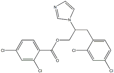 3-(2,4-dichlorophenyl)-2-(1H-imidazol-1-yl)propyl 2,4-dichlorobenzoate Struktur