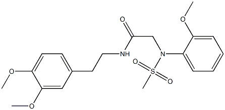 N-[2-(3,4-dimethoxyphenyl)ethyl]-2-[2-methoxy(methylsulfonyl)anilino]acetamide Struktur