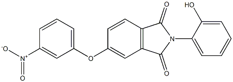 5-{3-nitrophenoxy}-2-(2-hydroxyphenyl)-1H-isoindole-1,3(2H)-dione Struktur