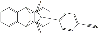 4-(16,18-dioxo-17-azapentacyclo[6.6.5.0~2,7~.0~9,14~.0~15,19~]nonadeca-2,4,6,9,11,13-hexaen-17-yl)benzonitrile Struktur