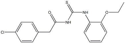 N-[(4-chlorophenyl)acetyl]-N'-(2-ethoxyphenyl)thiourea Struktur