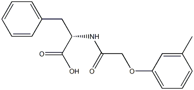 N-[(3-methylphenoxy)acetyl]phenylalanine Struktur