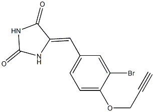 5-[3-bromo-4-(2-propynyloxy)benzylidene]-2,4-imidazolidinedione Struktur