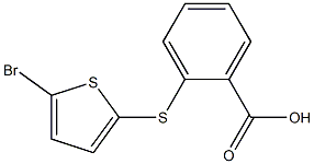 2-[(5-bromo-2-thienyl)sulfanyl]benzoic acid Struktur