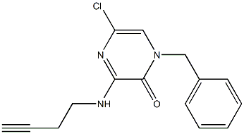 1-benzyl-3-(3-butynylamino)-5-chloro-2(1H)-pyrazinone Struktur