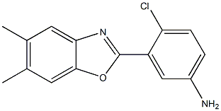 4-chloro-3-(5,6-dimethyl-1,3-benzoxazol-2-yl)aniline Struktur