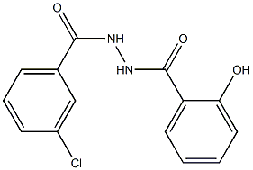 3-chloro-N'-(2-hydroxybenzoyl)benzohydrazide Struktur