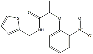 2-(2-nitrophenoxy)-N-(2-thienylmethyl)propanamide Struktur