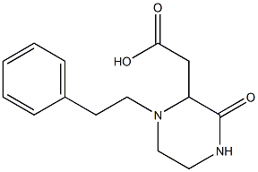 2-(3-oxo-1-phenethyl-2-piperazinyl)acetic acid Struktur