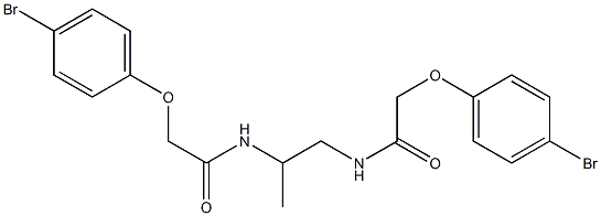 2-(4-bromophenoxy)-N-(2-{[2-(4-bromophenoxy)acetyl]amino}-1-methylethyl)acetamide Struktur