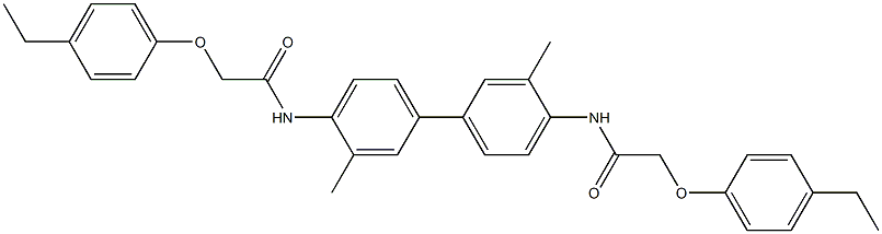 2-(4-ethylphenoxy)-N-(4'-{[2-(4-ethylphenoxy)acetyl]amino}-3,3'-dimethyl[1,1'-biphenyl]-4-yl)acetamide Struktur