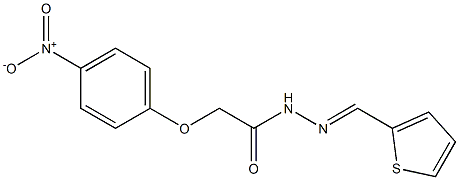 2-(4-nitrophenoxy)-N'-[(E)-2-thienylmethylidene]acetohydrazide Struktur