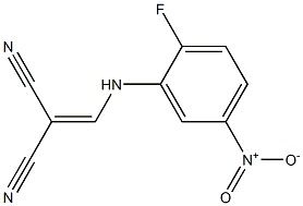 2-[(2-fluoro-5-nitroanilino)methylene]malononitrile Struktur