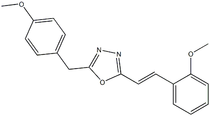 2-(4-methoxybenzyl)-5-[(E)-2-(2-methoxyphenyl)ethenyl]-1,3,4-oxadiazole Struktur