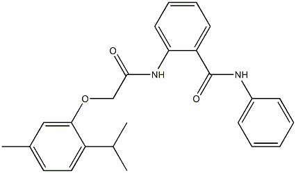 2-{[2-(2-isopropyl-5-methylphenoxy)acetyl]amino}-N-phenylbenzamide Struktur