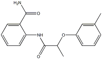 2-{[2-(3-methylphenoxy)propanoyl]amino}benzamide Struktur