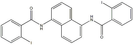 2-iodo-N-{5-[(2-iodobenzoyl)amino]-1-naphthyl}benzamide Struktur