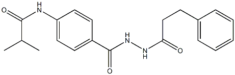 2-methyl-N-(4-{[2-(3-phenylpropanoyl)hydrazino]carbonyl}phenyl)propanamide Struktur