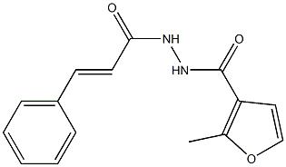 2-methyl-N'-[(E)-3-phenyl-2-propenoyl]-3-furohydrazide Struktur