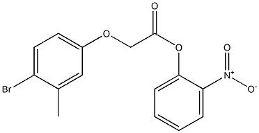 2-nitrophenyl 2-(4-bromo-3-methylphenoxy)acetate Struktur