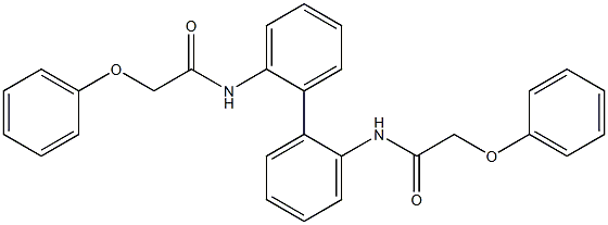 2-phenoxy-N-{2'-[(2-phenoxyacetyl)amino][1,1'-biphenyl]-2-yl}acetamide Struktur