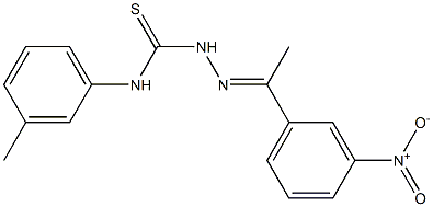 N-(3-methylphenyl)-2-[(E)-1-(3-nitrophenyl)ethylidene]-1-hydrazinecarbothioamide Struktur