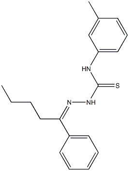 N-(3-methylphenyl)-2-[(Z)-1-phenylpentylidene]-1-hydrazinecarbothioamide Struktur