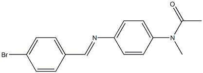 N-(4-{[(E)-(4-bromophenyl)methylidene]amino}phenyl)-N-methylacetamide Struktur