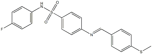 N-(4-fluorophenyl)-4-({(E)-[4-(methylsulfanyl)phenyl]methylidene}amino)benzenesulfonamide Struktur